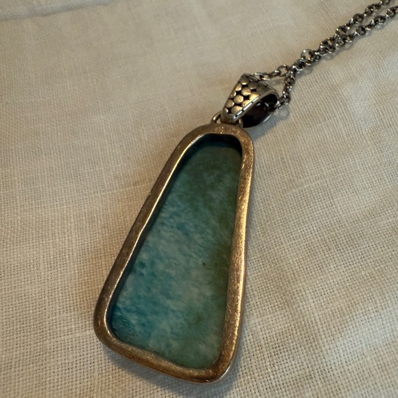 Sterling Silver Larimar Pendant – Statement Size, Ocean Vibes 🩵🌊 - Picture 5 of 7